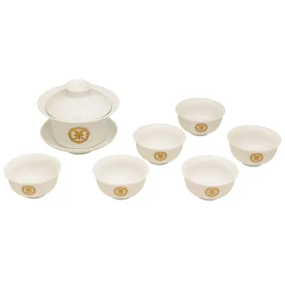 Porcelánová souprava bílý gaiwan a šálky