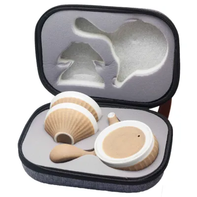 Japanese-Style Brown Tea Set