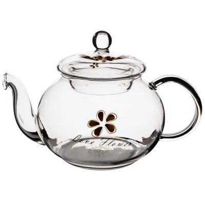 Skleněná luhovací konvice s porcelánovým sítkem