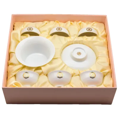 Porcelánová souprava bílý gaiwan a šálky