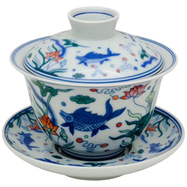 Produkt Gaiwan rybky v akváriu se samodržícím víčkem Obrázek